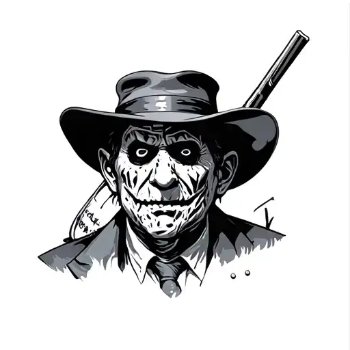 Freddy Krueger Gangster tattoo design idea