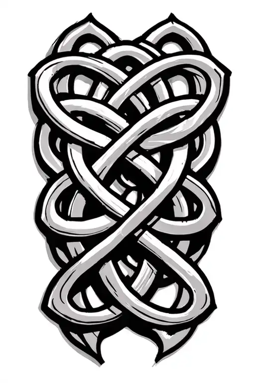 celtic mother of three knot tattoo design idea