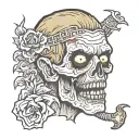 zombie tattoo design idea