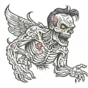zombie tattoo design idea