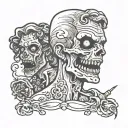 zombie tattoo design idea