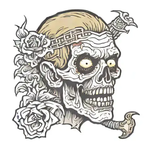 zombie tattoo design idea