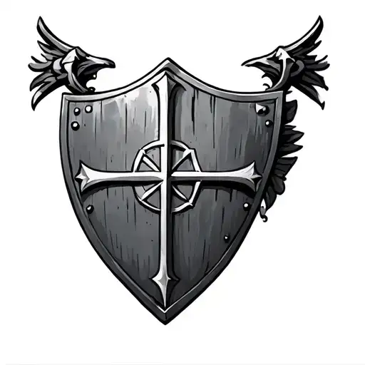 Crusader Shield tattoo design idea