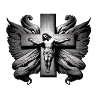 Cross+Jesus tattoo design idea