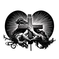 Cross+Jesus tattoo design idea