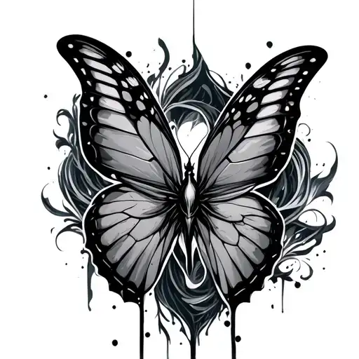 Butterfly effect reaper tattoo design idea