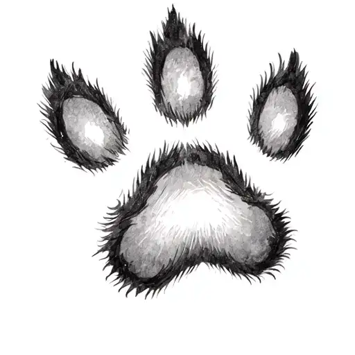 a cat's paw print tattoo design idea