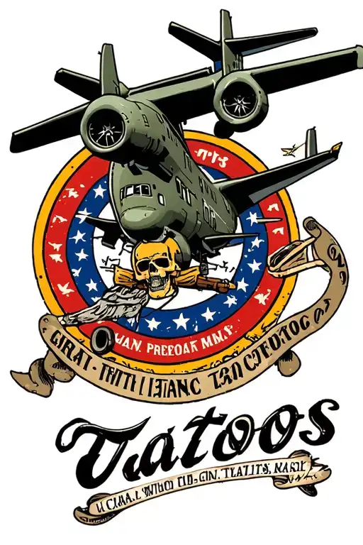 c-130 aircraft mechanic tattoo design idea