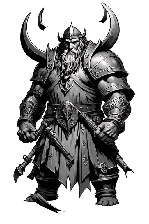 viking johnson warhammer 40k tattoo design idea