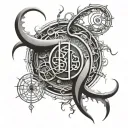 arabic calligraphy tattoo design idea