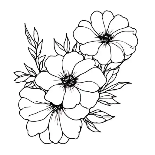studio ghibli flowers symbolizing tattoo design idea