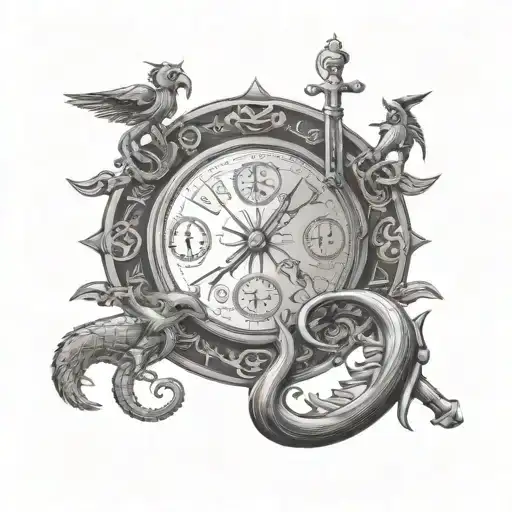 zodiac symbols of libra and Scorpio and pices zodiac sign tattoo design idea