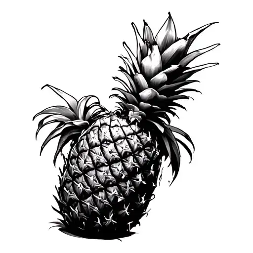 Erotic pineapple tattoo design idea