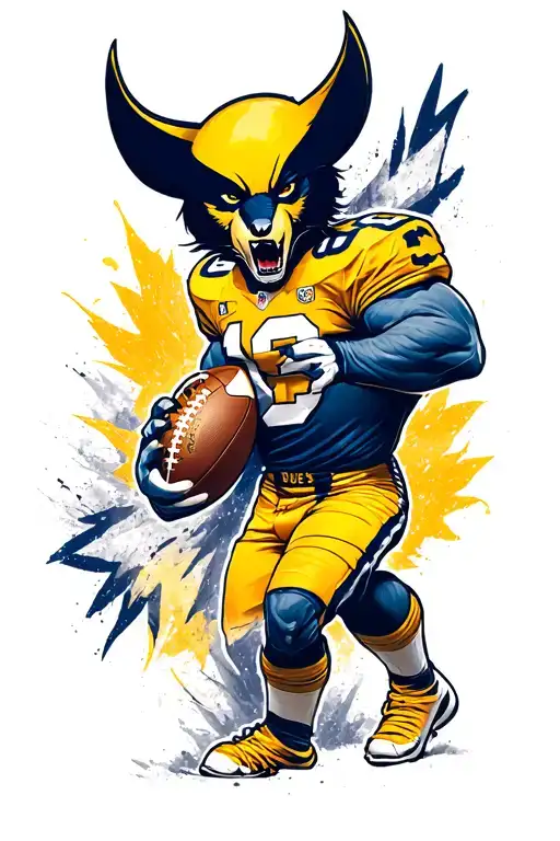 Michigan Wolverine football logo tattoo design idea