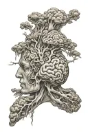 adhd brain tattoo design idea