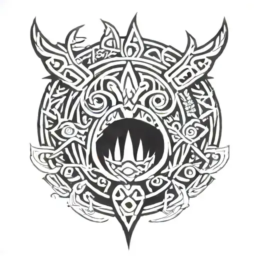 Garo tribe symbol tattoo design idea