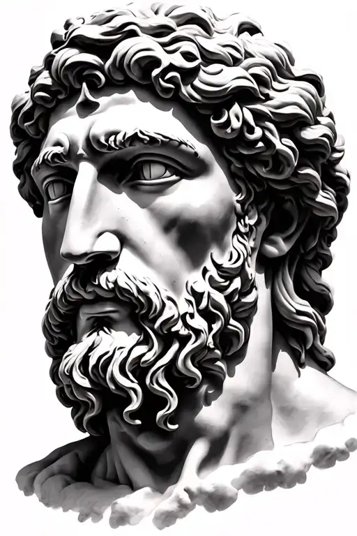 greece god tattoo design idea