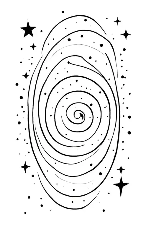 cosmic galaxy inside tattoo design idea