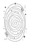 cosmic galaxy inside tattoo design idea