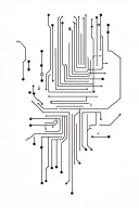 bar code and circuit board design tattoo design idea