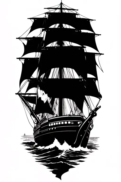 Clipper Ship tattoo design idea