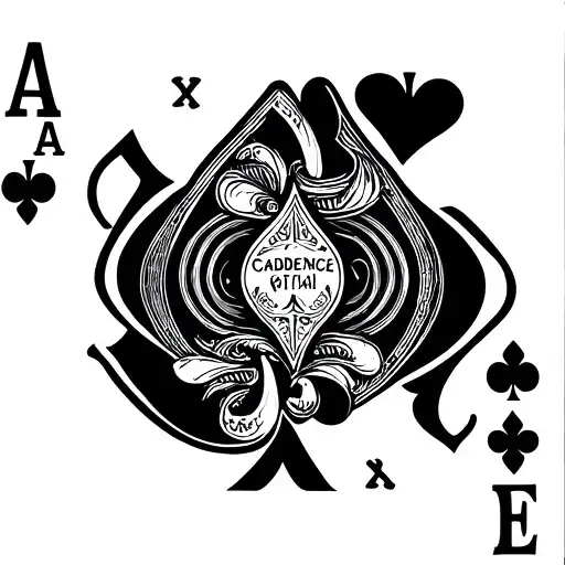 "Cadence" ace playing card tattoo design idea