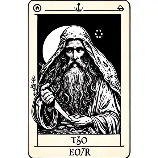 Hermit Tarot Card tattoo design idea