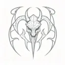 diablo minimal line art design showcasing tattoo design idea