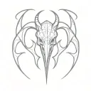 diablo minimal line art design showcasing tattoo design idea