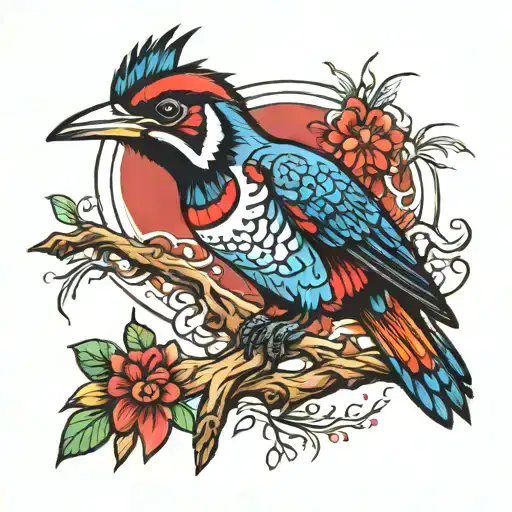 Choctaw Woodpecker tattoo design idea