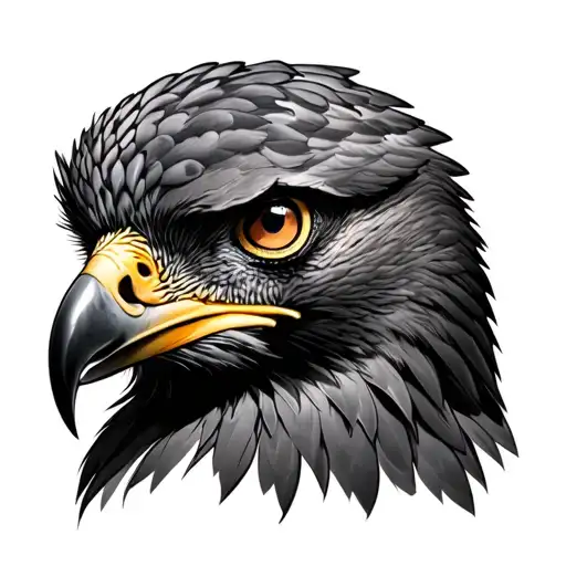 hawk eye tattoo design idea