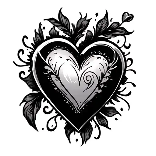 heart valentine tattoo design idea