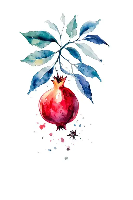 Pomegranate tattoo design idea