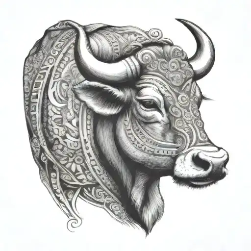 Carabao tattoo design idea