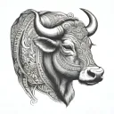 Carabao tattoo design idea
