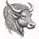 Carabao tattoo design idea