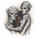 mummy tattoo design idea