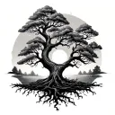 tree courage music tattoo design idea