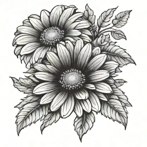 Gerbera tattoo design idea
