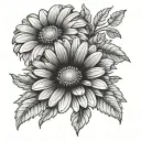 Gerbera tattoo design idea