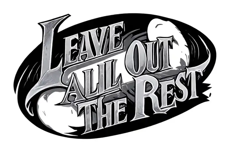 Leave out all the rest horizontal tattoo Linkin park song tattoo design idea
