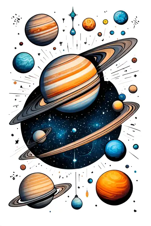 System Solar System tattoo design idea