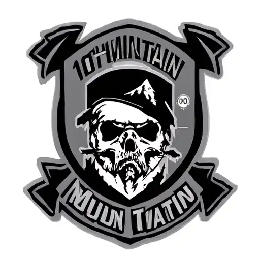 10th mountain division patch tattoo design idea
