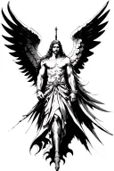 archangel Gabriel warrior tattoo design idea
