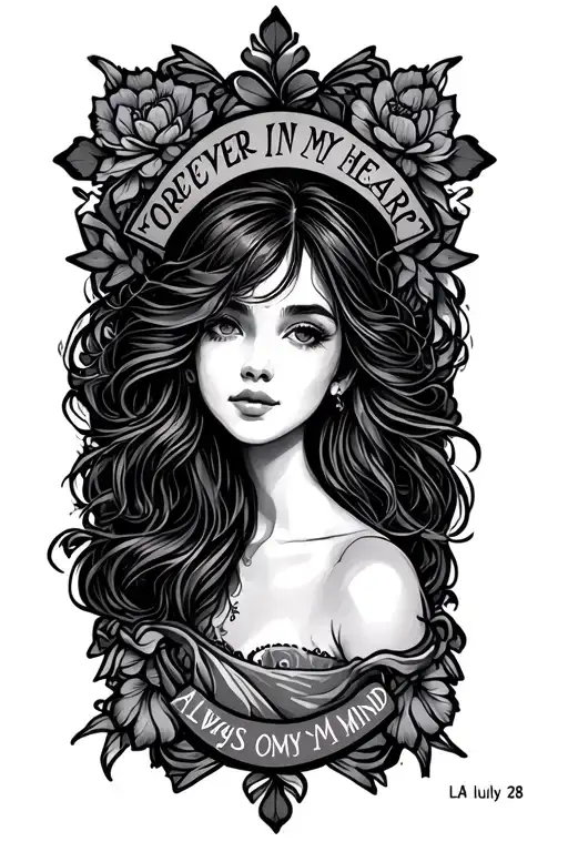 a tattoo that says forever in my heart always on my mind LLA decemeber 28 july 20  tattoo design idea
