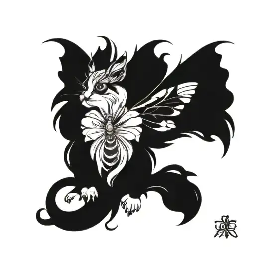 papillon tattoo design idea