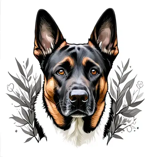 Belgian Malinois tattoo design idea