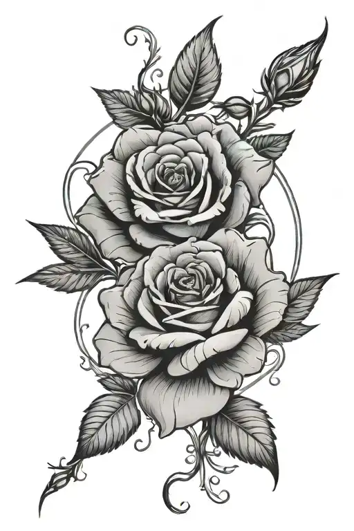 quote rose surrounded god symbol in alchemy tattoo design idea