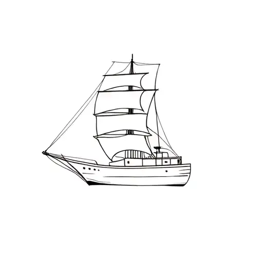 even keel ship balance tattoo design idea