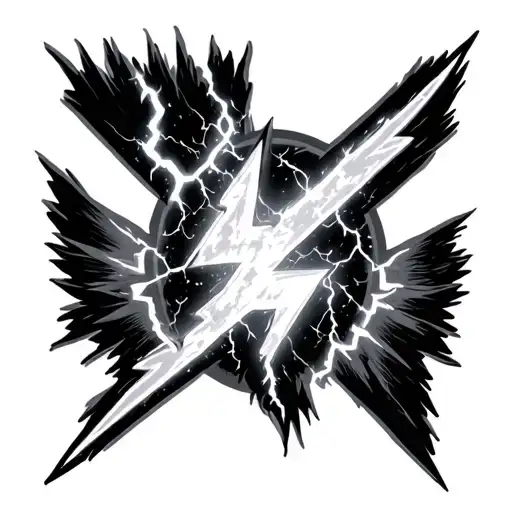 thunder lightning tattoo design idea